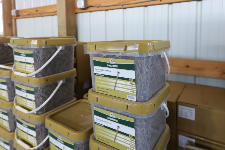 Stacks of Doberman premium deck screws
