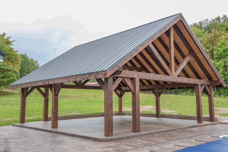 Large wooden pavilion for events